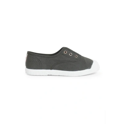 Image of Pisamonas Rubber Toe Cap Canvas Trainers Without Laces Size 1 Color Anthracite