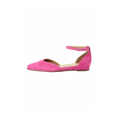 Image of Tamaris Ankle cuff ballet pumps, Women&#039;s, Size: 6.5, Pink Suede