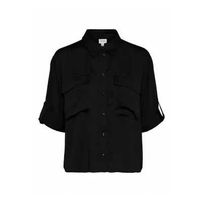 Image of Aware Vmfabiana 3/4 Buttondown blouse, Women&#039;s, Size: XS, Black