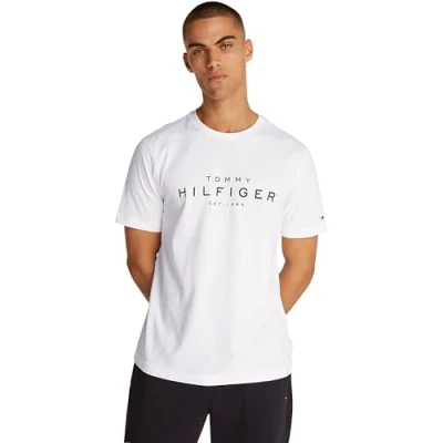 Image of Tommy Hilfiger BIG TEE Print Tshirt, Men&#039;s, Size: XS, White