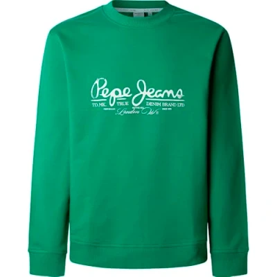 Image of Pepe Jeans Dumas CREW Sweatshirt, Men&#039;s, Size: XL, Pop green
