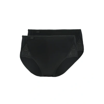 Image of Sloggi Purse Sense LUX MAXI 2 PACK Briefs, Women&#039;s, Size: 20, Black