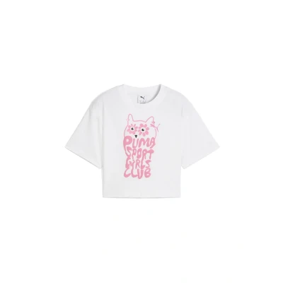 Image of Puma Graphics Kurzes Print Tshirt for kids, Size: 10y, White