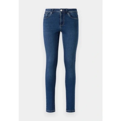 Image of Vero Moda Vmtanya Piping Jeans Skinny Fit, Women&#039;s, Size: 8x30, Dark blue denim