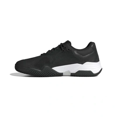 Image of adidas Men&#039;s Solematch Control 2 Tennis Shoes, Core Black Ftwr White Silver Met, 13 UK