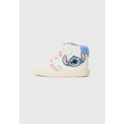 Image of Geox LILO &amp; Stitch Hightop trainers for kids, Size: 6K, White/sky shoes