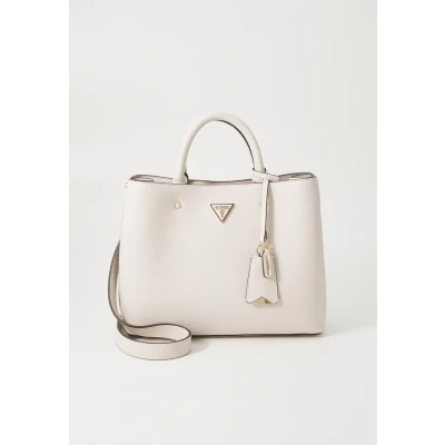 Image of Guess Meridian Girlfriend Satchel Handbag, Women&#039;s, Size: One Size, Ivory