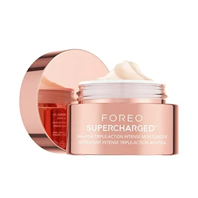 Image of FOREO SUPERCHARGED HA+PGA Intensive Moisturising Cream with 3x Effects Anti Wrinkle Face Hyaluronic Acid &amp; Squalane Vitamin E Vegan Cosmetics for Men and Women 50 ml