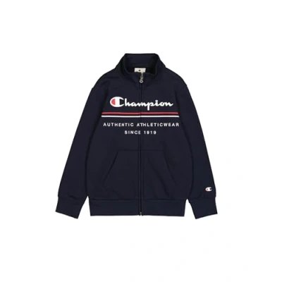 Image of Champion Graphic FULL ZIP Unisex Zipup sweatshirt for kids, Size: 3 4y, New navy