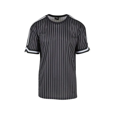 Image of Urban Classics Oversized Striped TEE Print Tshirt, Men&#039;s, Size: Small, Black white