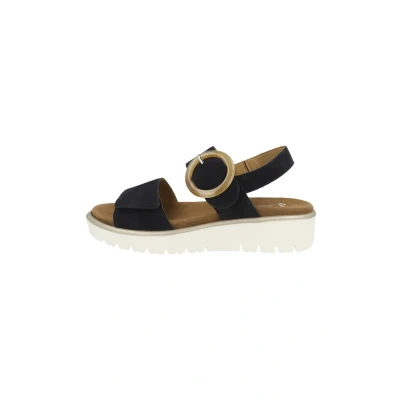 Image of ara Bilbao Wedge sandals, Women&#039;s, Size: 6.5, Blue Nubuck