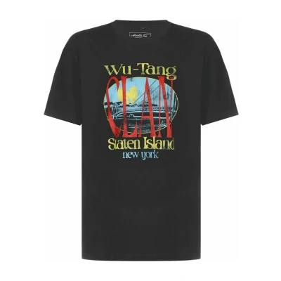 Image of Mister Tee WU TANG Staten Island Oversize Print Tshirt, Men&#039;s, Size: XL, Black