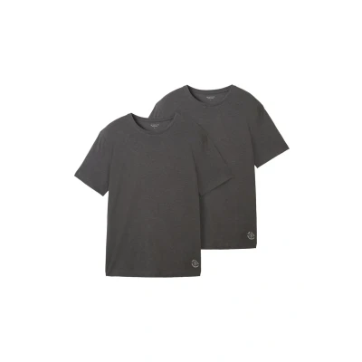 Image of TOM Tailor 2 PACK Basic Tshirt, Men&#039;s, Size: XXL, Dark grey melange