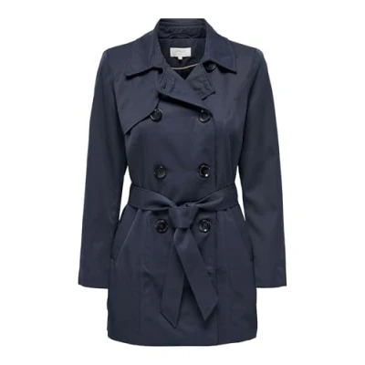 Image of ONLY Onlvalerie Trenchcoat, Women&#039;s, Size: Small, Night sky