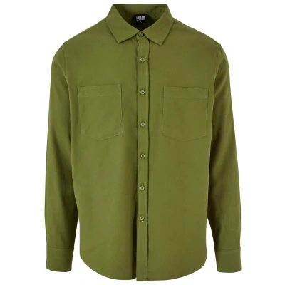 Image of Urban Classics Men&#039;s Flanell Shirt, Newolive/Newolive, L
