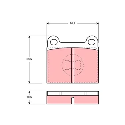 Image of brake Pad Set, disc TRW GDB663