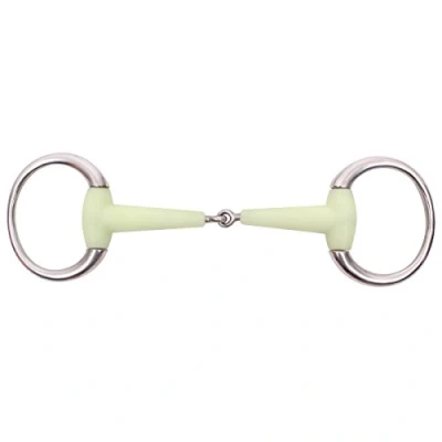 Image of BR Single Jointed Eggbutt Snaffle Apple Mouth 18mm
