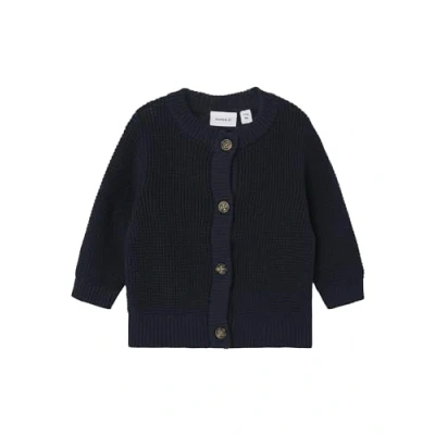 Image of Name it Nbnbubba CARD Unisex Cardigan for kids, Size: 2 4m, Dark sapphire