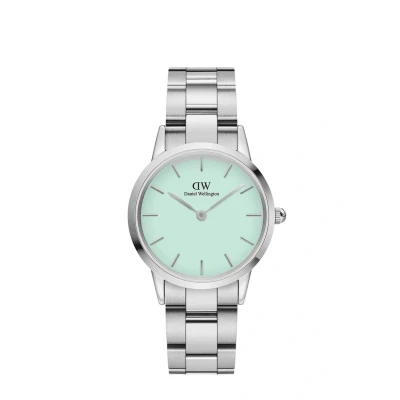 Image of Daniel Wellington Iconic LINK MINT Pastel Watch silvercoloured, Size: 28, Silver coloured