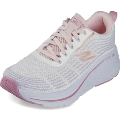 Image of Skechers Performance MAX Cushioning Elite 2.0 Neutral running shoes, Women&#039;s, Size: 4, White/blue/light pink Textile/synthetics