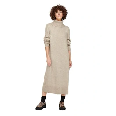 Image of ONLY Onlbrandie ROLL NECK Jumper dress, Women&#039;s, Size: Medium, Pumice stone