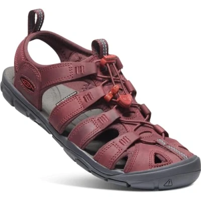 Image of KEEN Women&#039;s Clearwater CNX Sandal, Wine Red Dahlia Leather, 6 UK