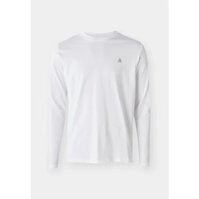 Image of Marc O&#039;Polo CREW NECK ,ICON Chest Print Long sleeved top, Men&#039;s, Size: Small, White