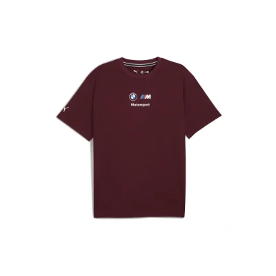 Image of Puma BMW MMS ESS+ LOGO TEE II Print Tshirt, Men&#039;s, Size: Large, Ruby shimmer
