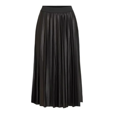 Image of VILA Vinitban MIDI Aline skirt, Women&#039;s, Size: Large, Black