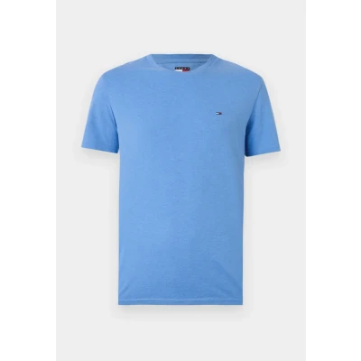 Image of Tommy Jeans Jaspe SLIM TEE Basic Tshirt, Men&#039;s, Size: 34, Copenhagen blue