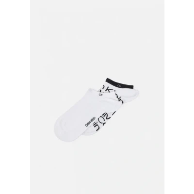 Image of Calvin Klein Underwear Sneaker ALL OVER Print 2 PACK Trainer socks, Size: 6 8, White