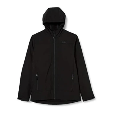 Image of CMP KID jacket FIX HOOD Unisex Soft shell for kids, Size: 12y, Nero