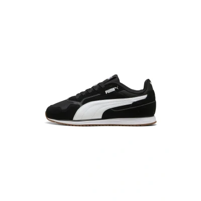 Image of puma Softride ST Miller Unisex Sneaker Trainers, Size: 11, white black gum shoes