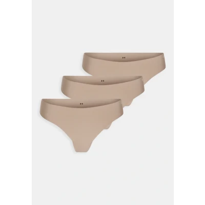 Image of Under Armour Underwear PURE Stretch NO SHOW Thong Solid 3 PACK Thong, Women&#039;s, Size: Small, Hue