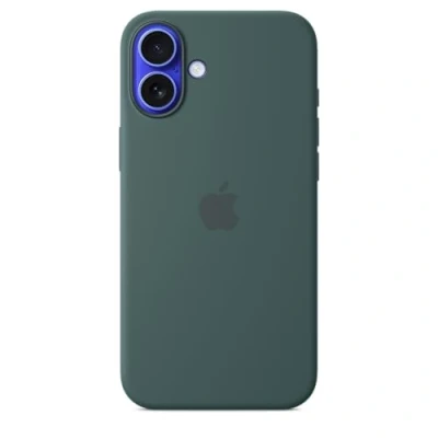 Image of Apple Silicone Back Cover Green MagSafe iPhone 16 Plus
