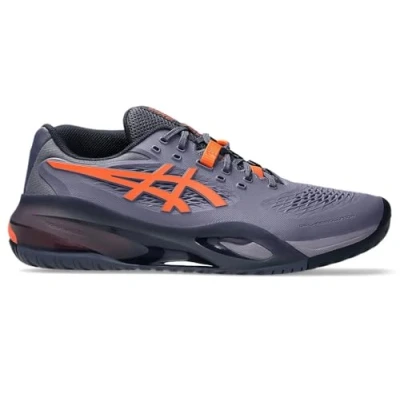 Image of Asics Gelresolution X Multicourt tennis shoes, Men&#039;s, Size: 12, Greyish purple/nova orange shoes