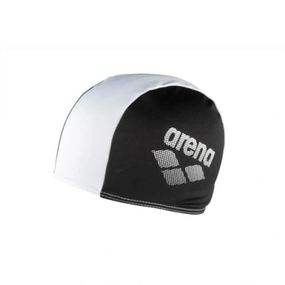 Image of Arena Unisex Youth Kids Polyester Ii Swim Cap, black white, unit size UK