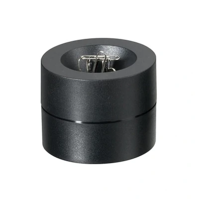 Image of MAUL magnetic paperclip holder, Ø 73mm, H66mm, Black