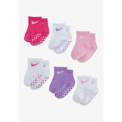 Image of Nike Sportswear POP Color Gripper Infant Toddler Ankle 6 PACK Socks for kids, Size: 12m, Pink