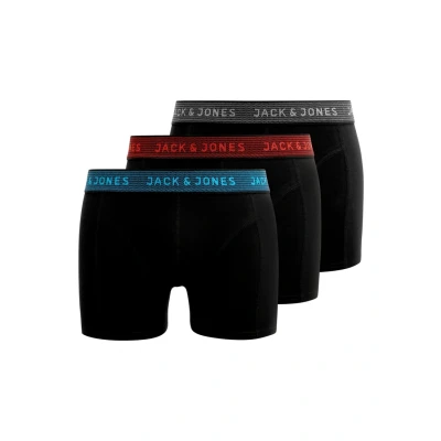 Image of Jack &amp; Jones Junior Jacwaistband JR 3 PACK Pants for kids, Size: 10y, Asphalt/hawaiian ocean/fiery red
