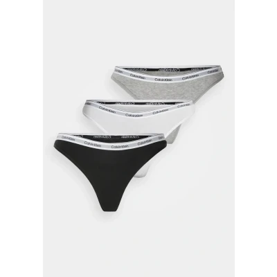 Image of Calvin Klein Underwear Thong 3 PACK Thong, Women&#039;s, Size: Small, Schwarz