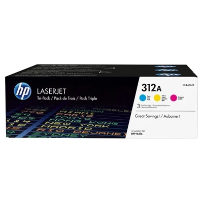 Image of HP CF440AM 312A Original LaserJet Toner Cartridges, Cyan/Magenta/Yellow, Multipack