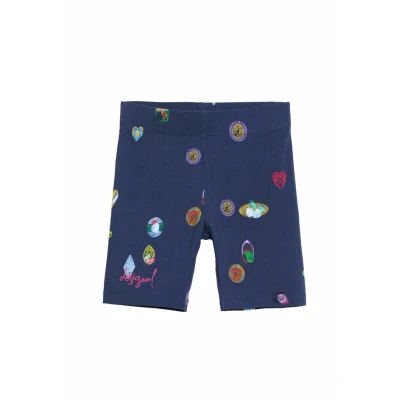 Image of Desigual Collage Cycling Leggings Trousers for kids, Size: 12y, Blue