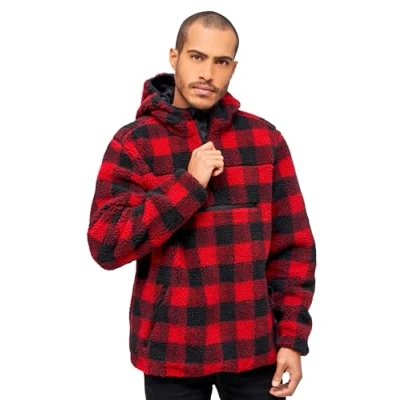 Image of Brandit Fleece jumper, Men&#039;s, Size: 5XL, Red/black/white