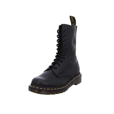 Image of Dr. Martens 1490 10 EYE Virginia Laceup ankle boots, Women&#039;s, Size: 7, Black Leather