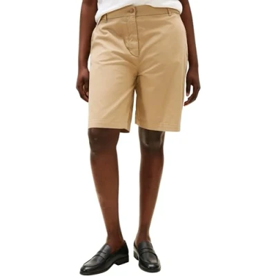 Image of Tommy Hilfiger Women&#039;s CRV CO Blend GMD Chino Short WW0WW46084, Beige (Beige), 48
