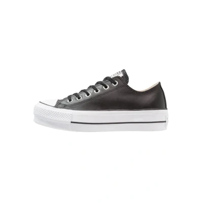 Image of Converse Chuck Taylor ALL STAR LIFT Clean Trainers, Women&#039;s, Size: 3.5, Black/white Leather