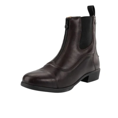 Image of SUEDWIND FOOTWEAR Riding Boots &quot;ADVANCED II FZ SOFT&quot; with Zip Front Slip On Shoe Soft Leather Great Fit Comfort Insole Jodhpur Riding, Walking, Leisure, brown, 40 EU