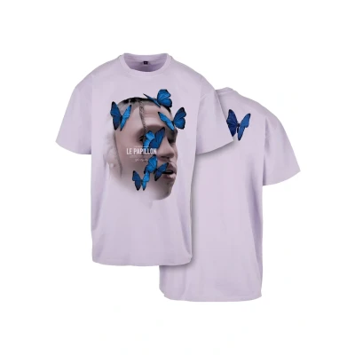 Image of Upscale by Mister Tee LE Papillon Oversize Print Tshirt, Size: Large, Lilac
