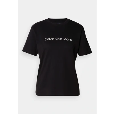 Image of Calvin Klein Jeans LOGO Classic TEE Print Tshirt, Women&#039;s, Size: 3XS, Black